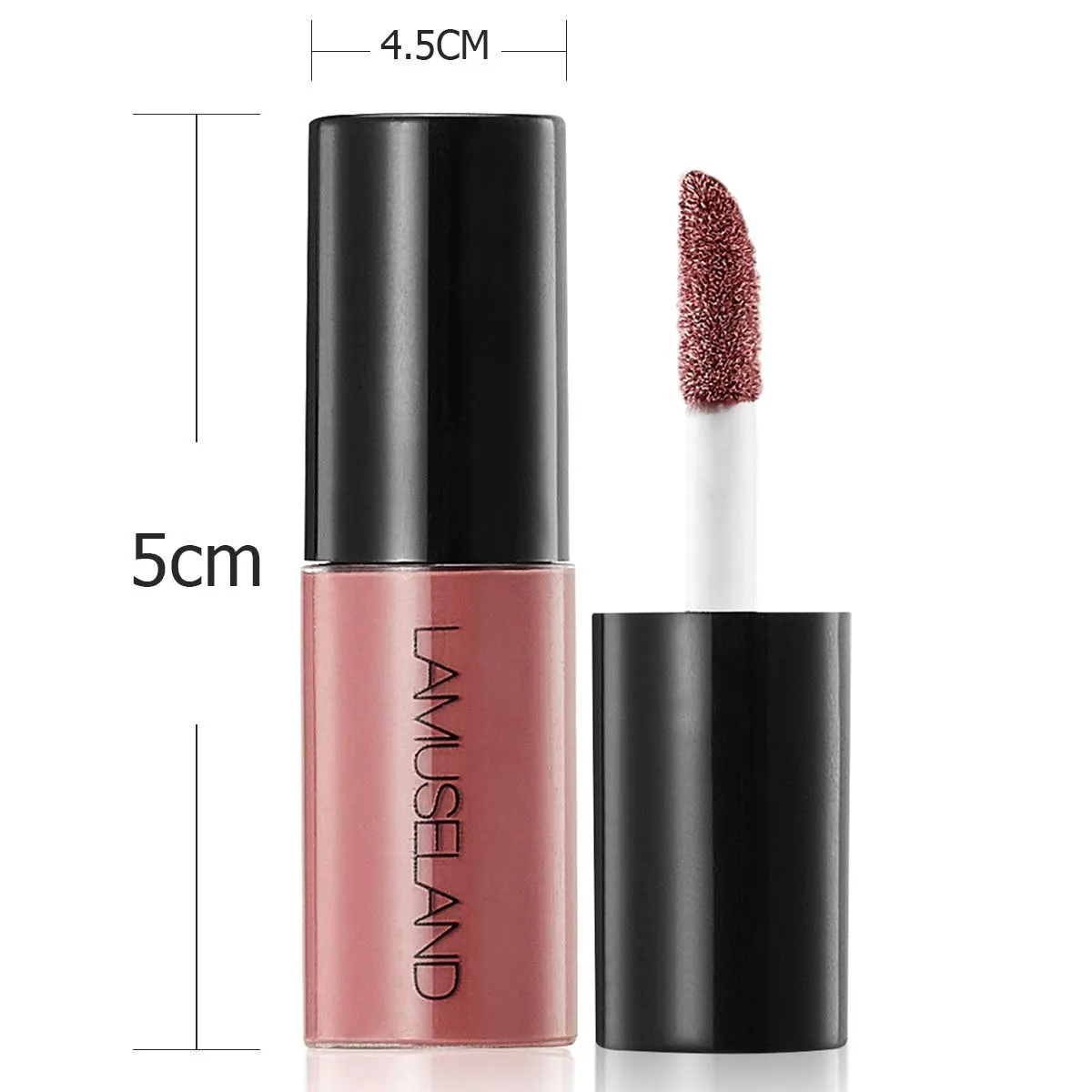 12Pcs Travel Suit Waterproof Long Lasting Matte Lip Gloss Sample Size Liquid Lipstick Black