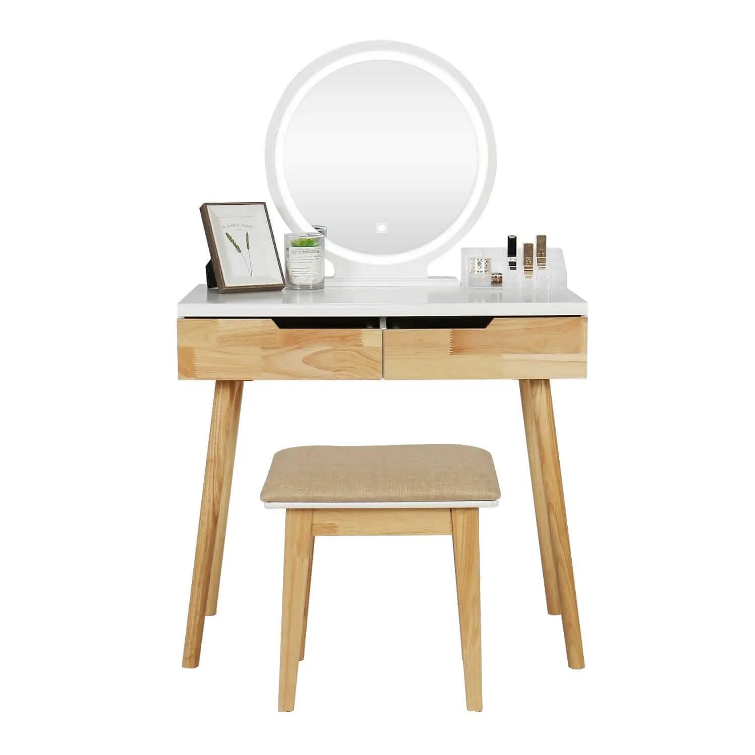 Adjustable LED Touch Screen Vanity Table HW1083