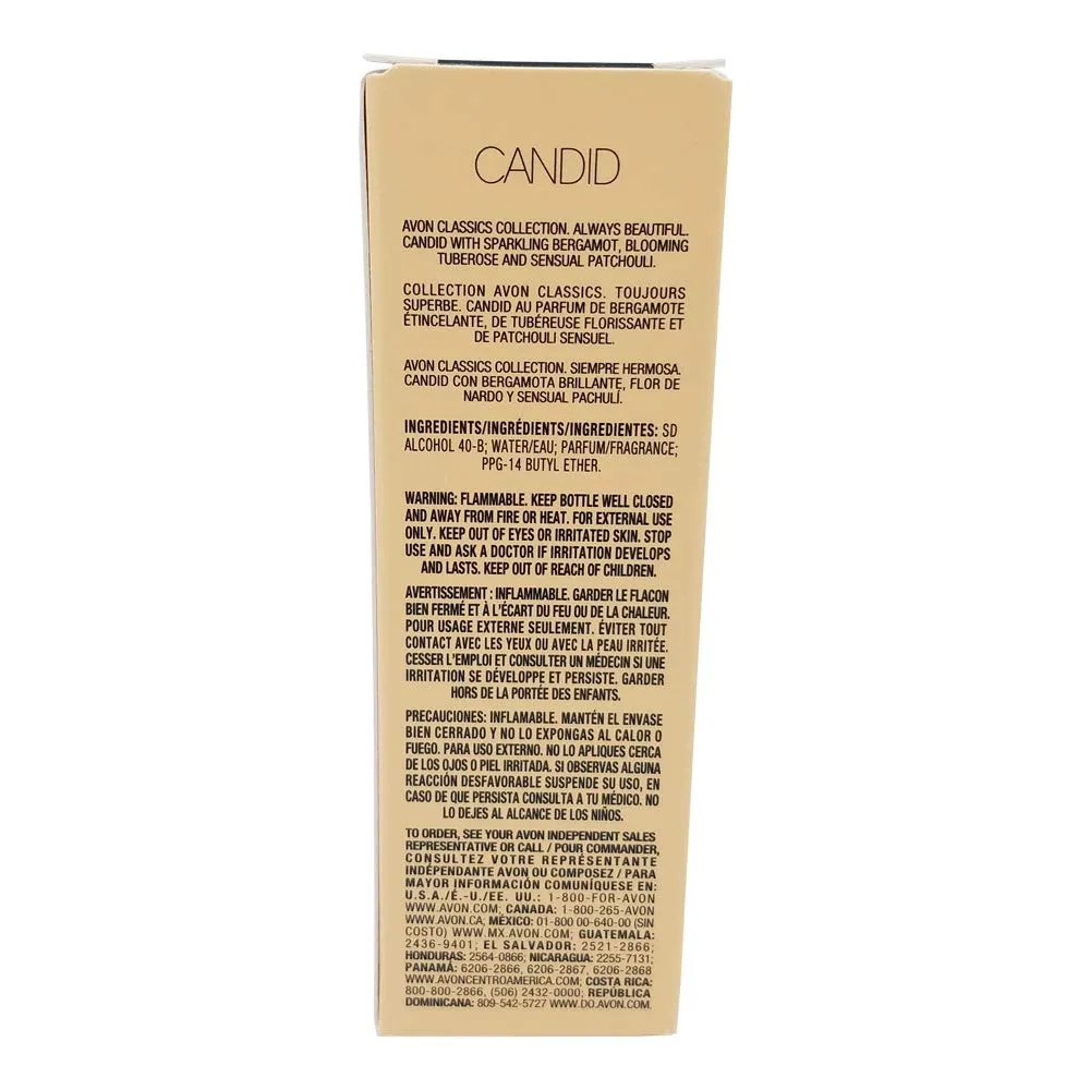 AVON Candid Cologne Spray - Avon Classics Collection Amber Floral 1.7 oz Spray | Tropical Flowers & Exotic Woods Cologne for Men