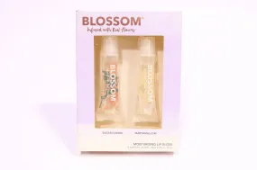 Blossom Infused with real flowers 2 Piece Set - Moisturizing Lip Gloss  Sugar Cookie & Marshmallow