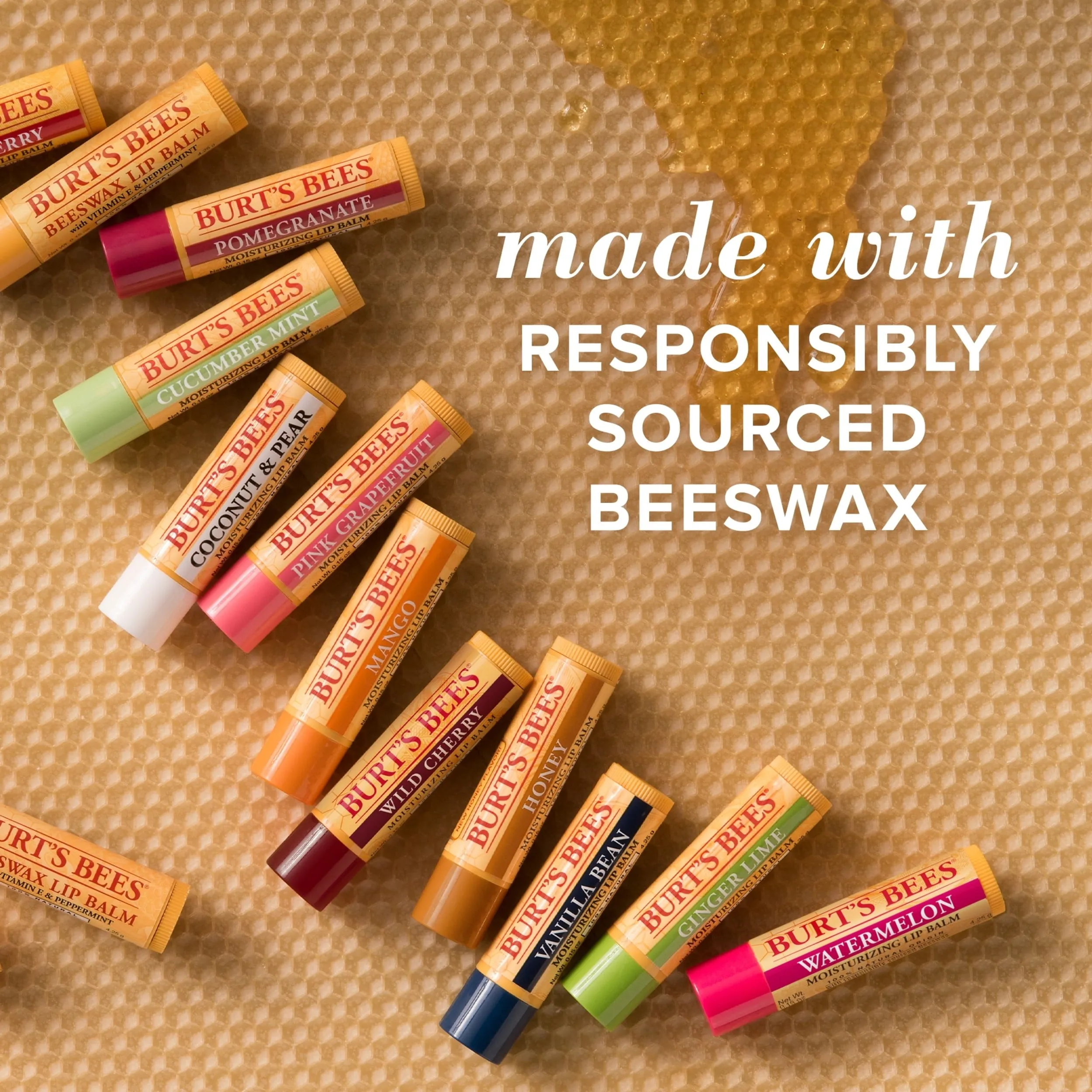 Burt's Bees 100% Natural  Moisturizing Lip Balm, with Beeswax, Vitamin E & Peppermint Oil, 1 Tube