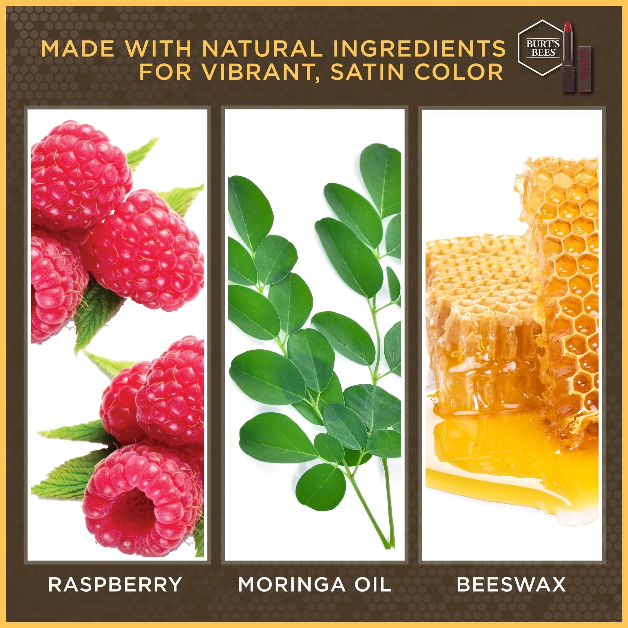 Burt's Bees 100% Natural Moisturizing Lipstick, Fuchsia Flood, 1 Tube