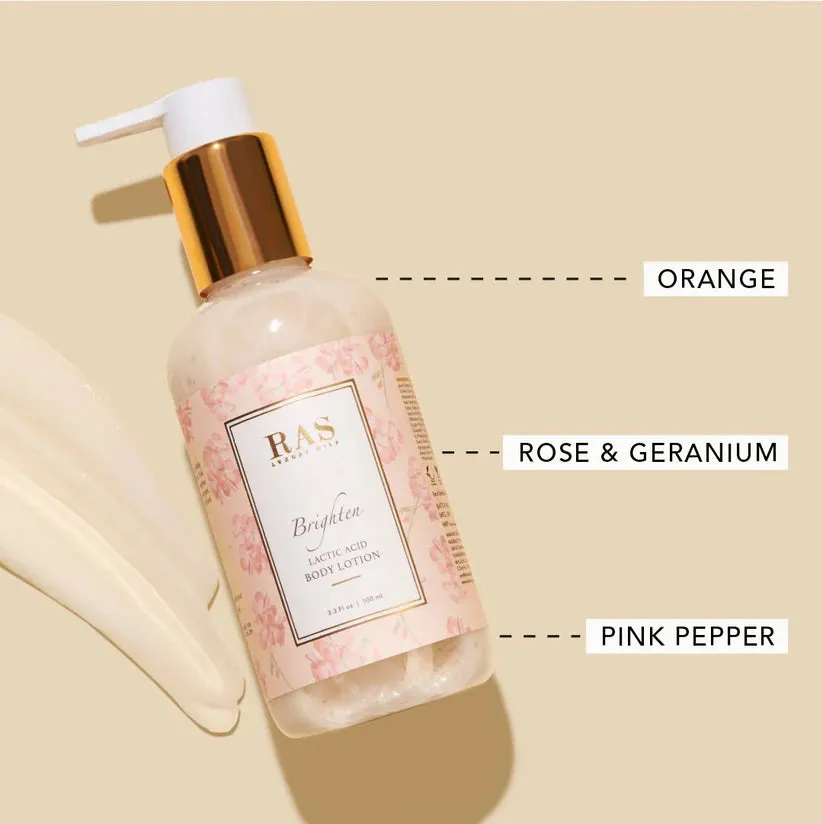 Complete Brighten Shower Bath Gift Set with Himalayan Rose