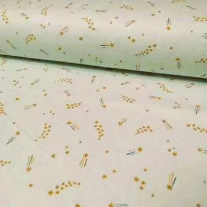 Cozy Cotton Flannel - Over the Moon Sea Mist
