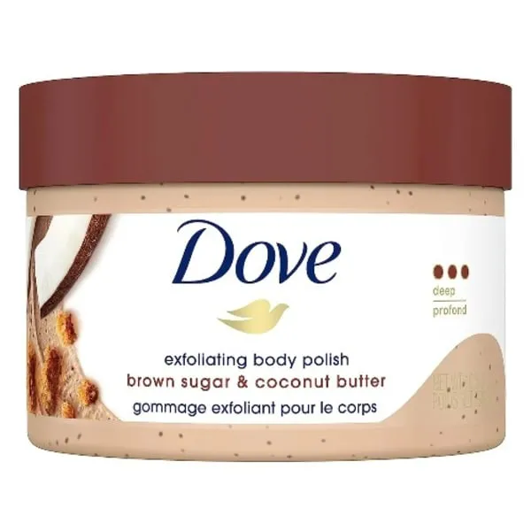DOVE EXFOLIATING BODY POLISH (SCRUB)- BROWN SUGAR & COCONUT BUTTER