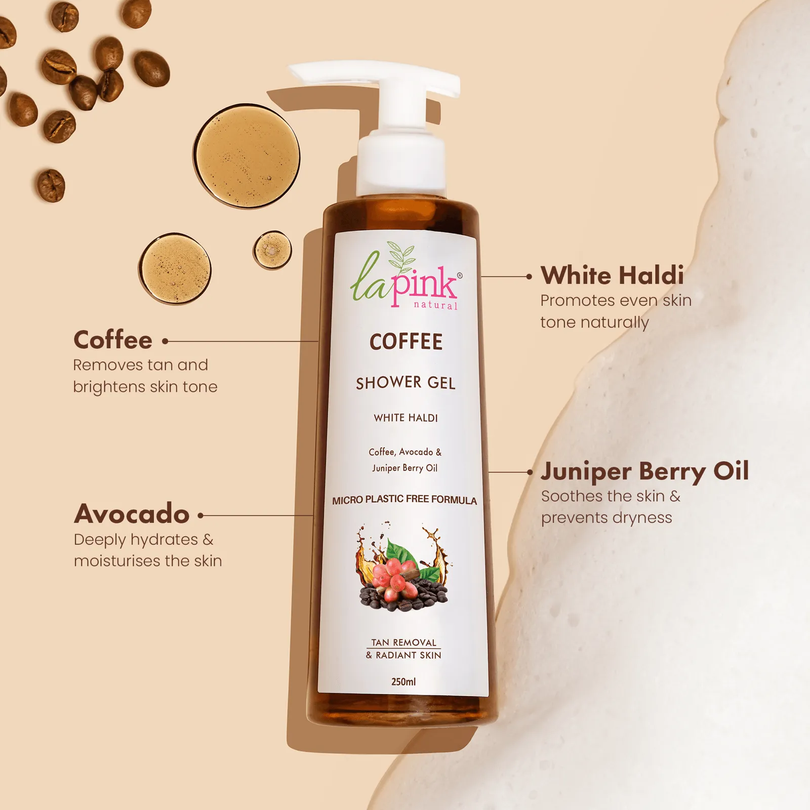 Energizing Coffee Shower Gel for Smooth & Hydrated Skin