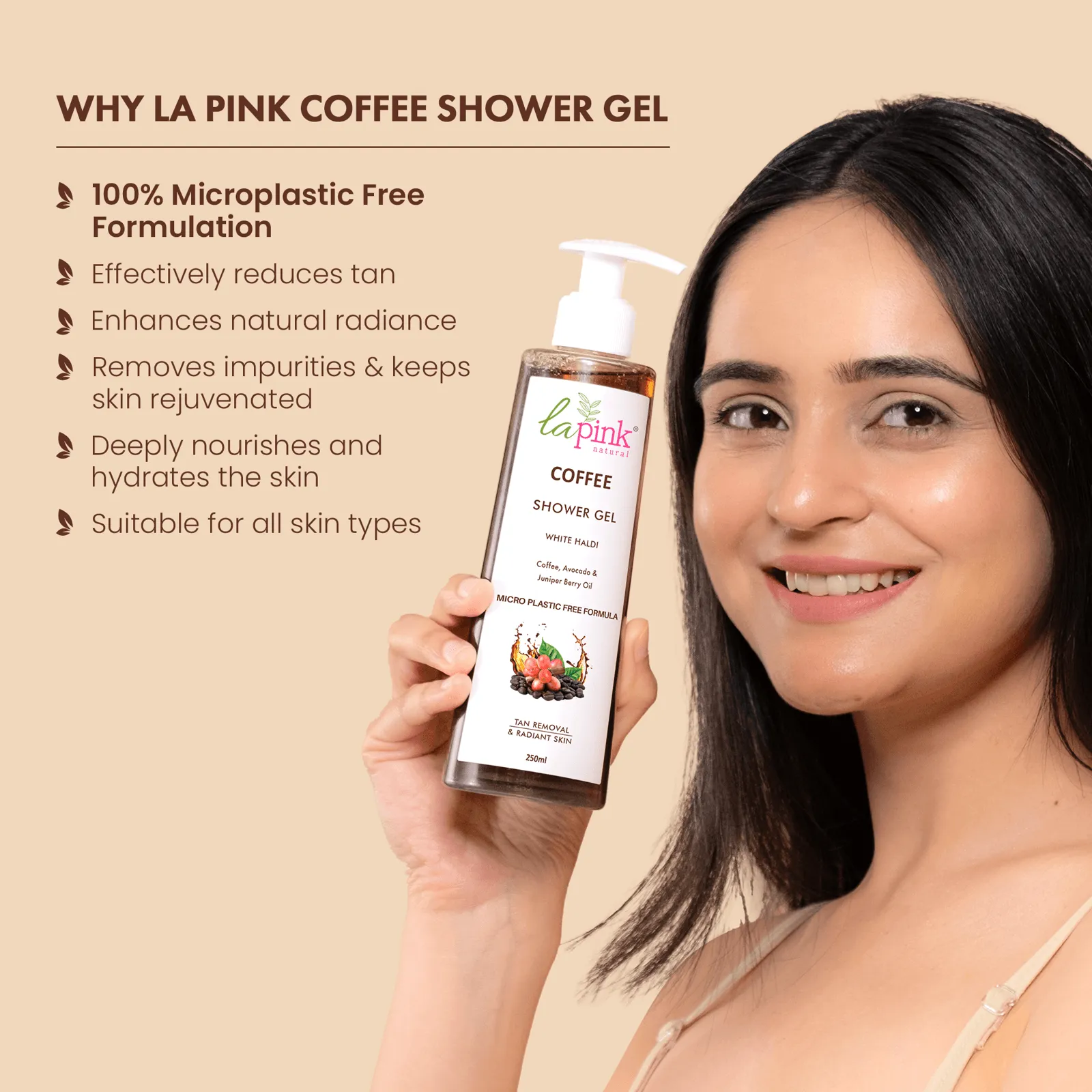 Energizing Coffee Shower Gel for Smooth & Hydrated Skin