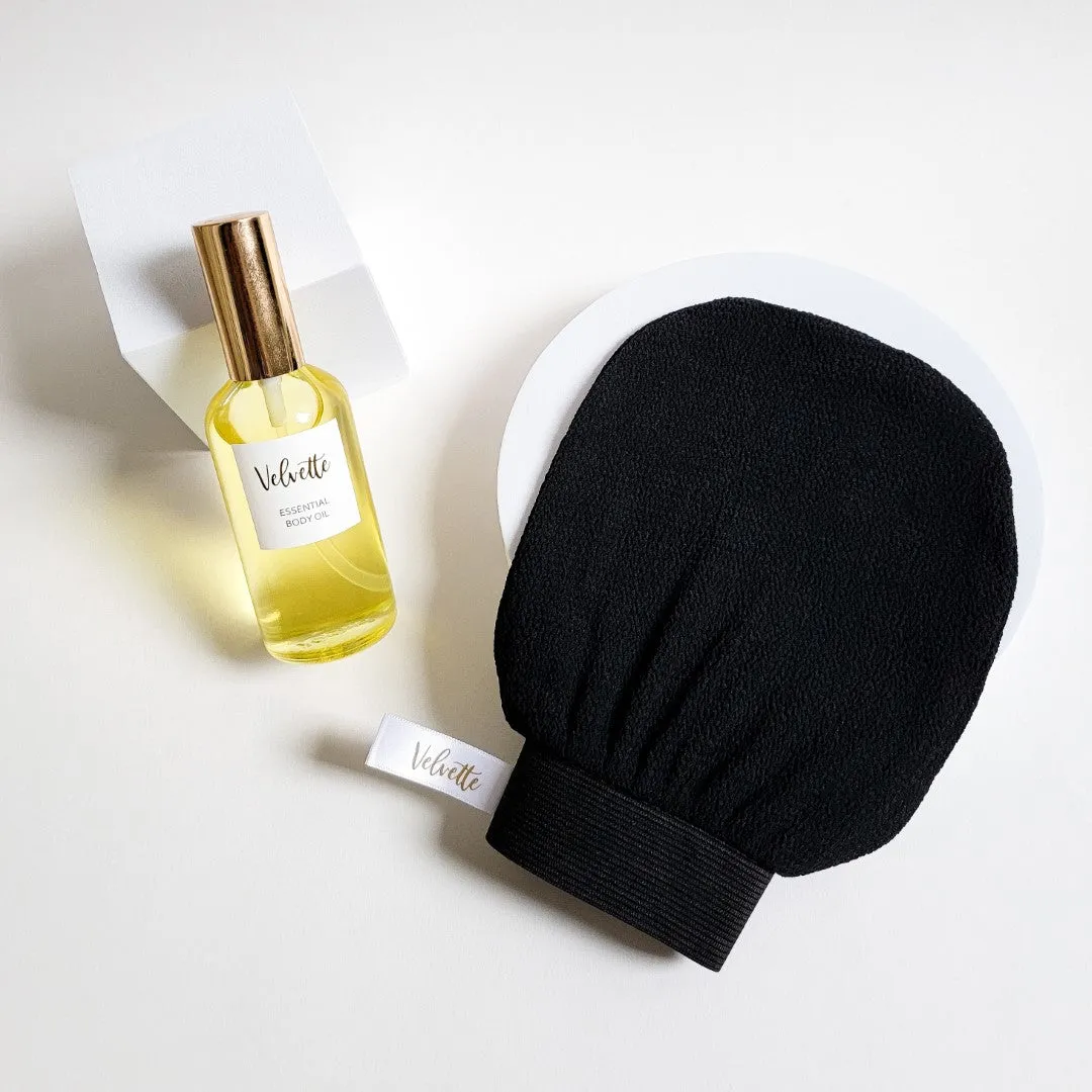 Exfoliating Mitt   Essential Body Oil Bundle