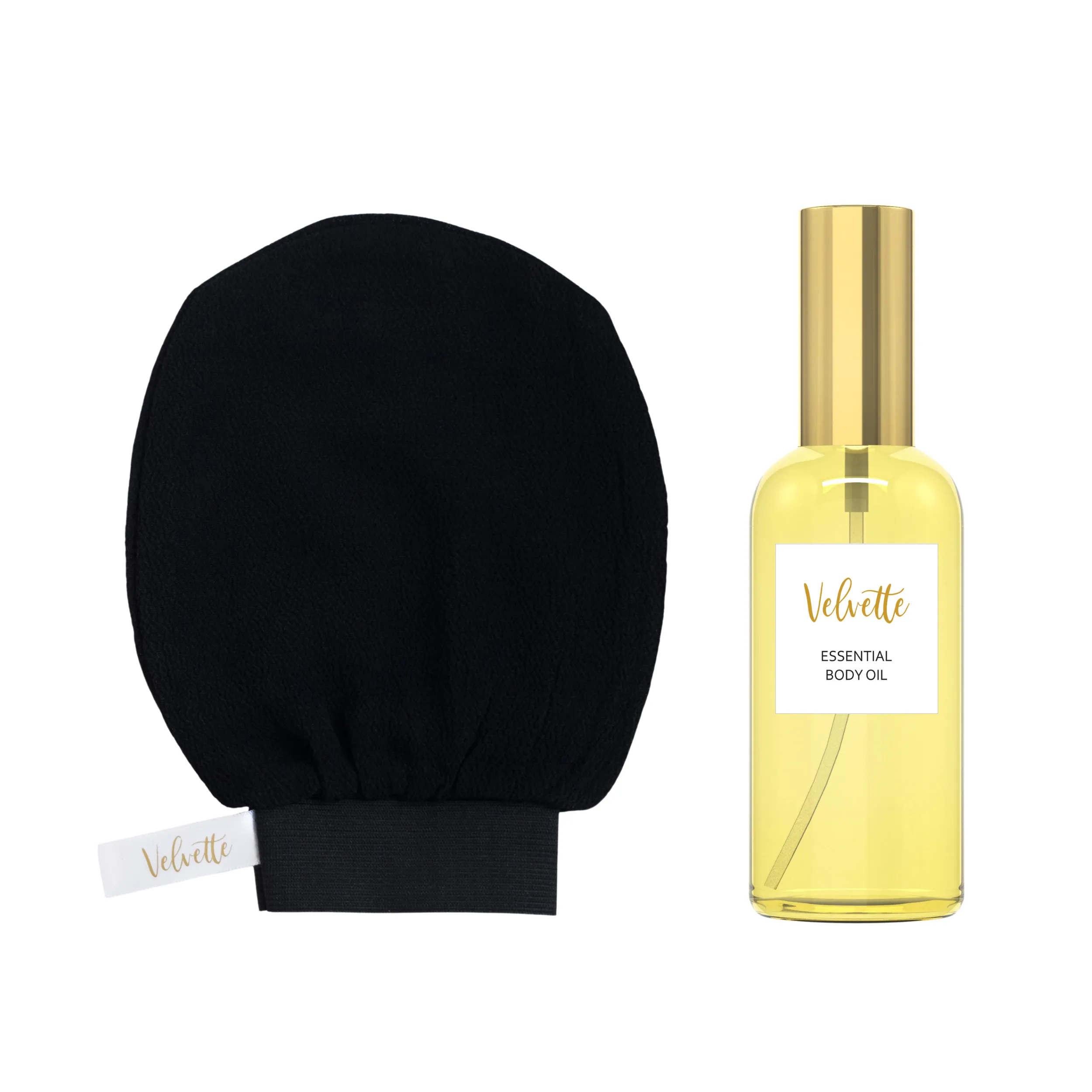 Exfoliating Mitt   Essential Body Oil Bundle