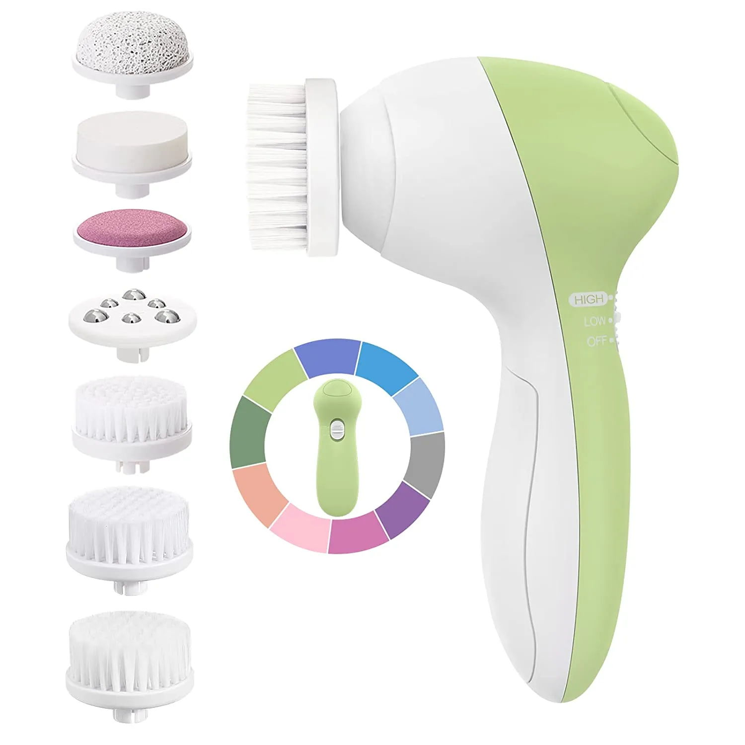 Facial Cleansing Brush Face Scrubber: Electric Exfoliating Spin Cleanser Device Waterproof Deep Cleaning Exfoliation Rotating Spa Machine - Electronic Acne Skin Washer Spinning System Set