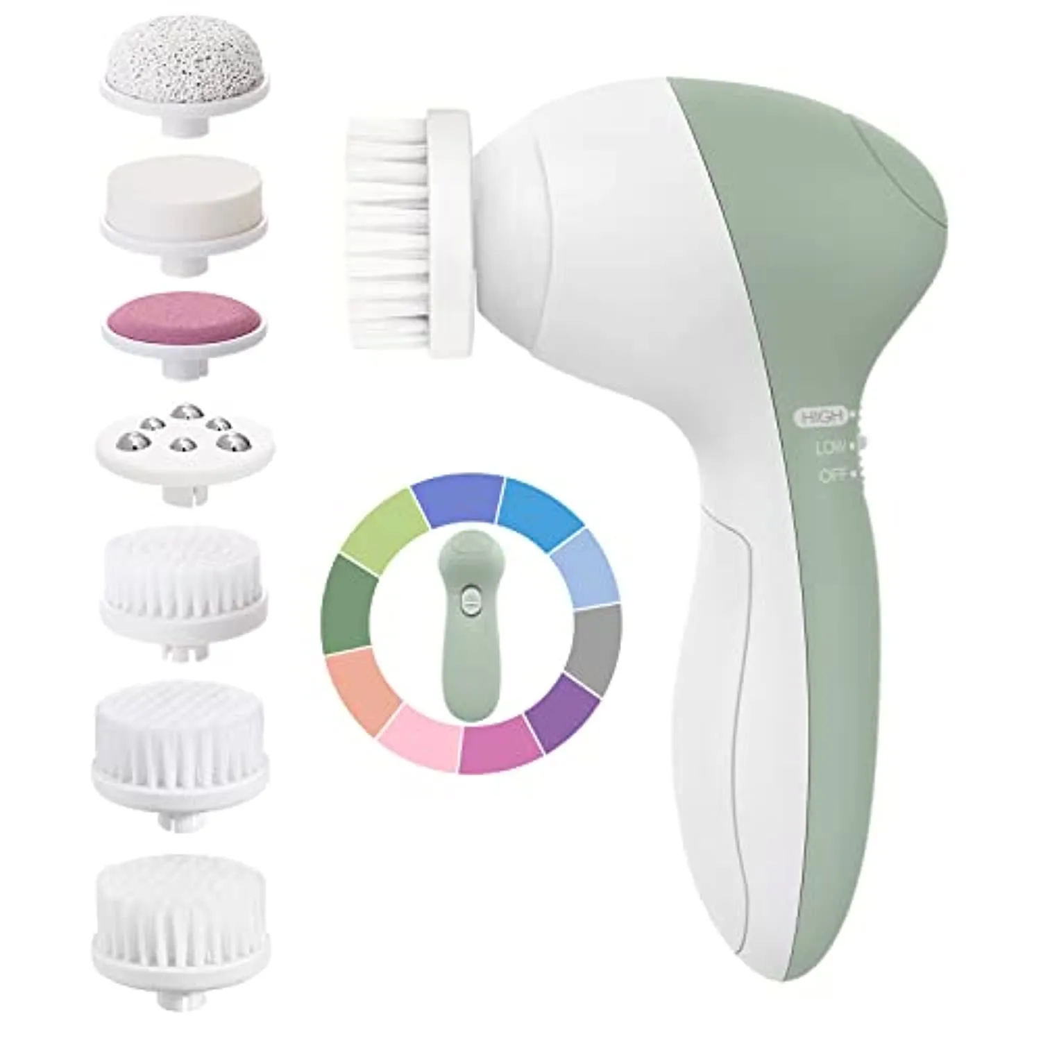 Facial Cleansing Brush Face Scrubber: Electric Exfoliating Spin Cleanser Device Waterproof Deep Cleaning Exfoliation Rotating Spa Machine - Electronic Acne Skin Washer Spinning System Set