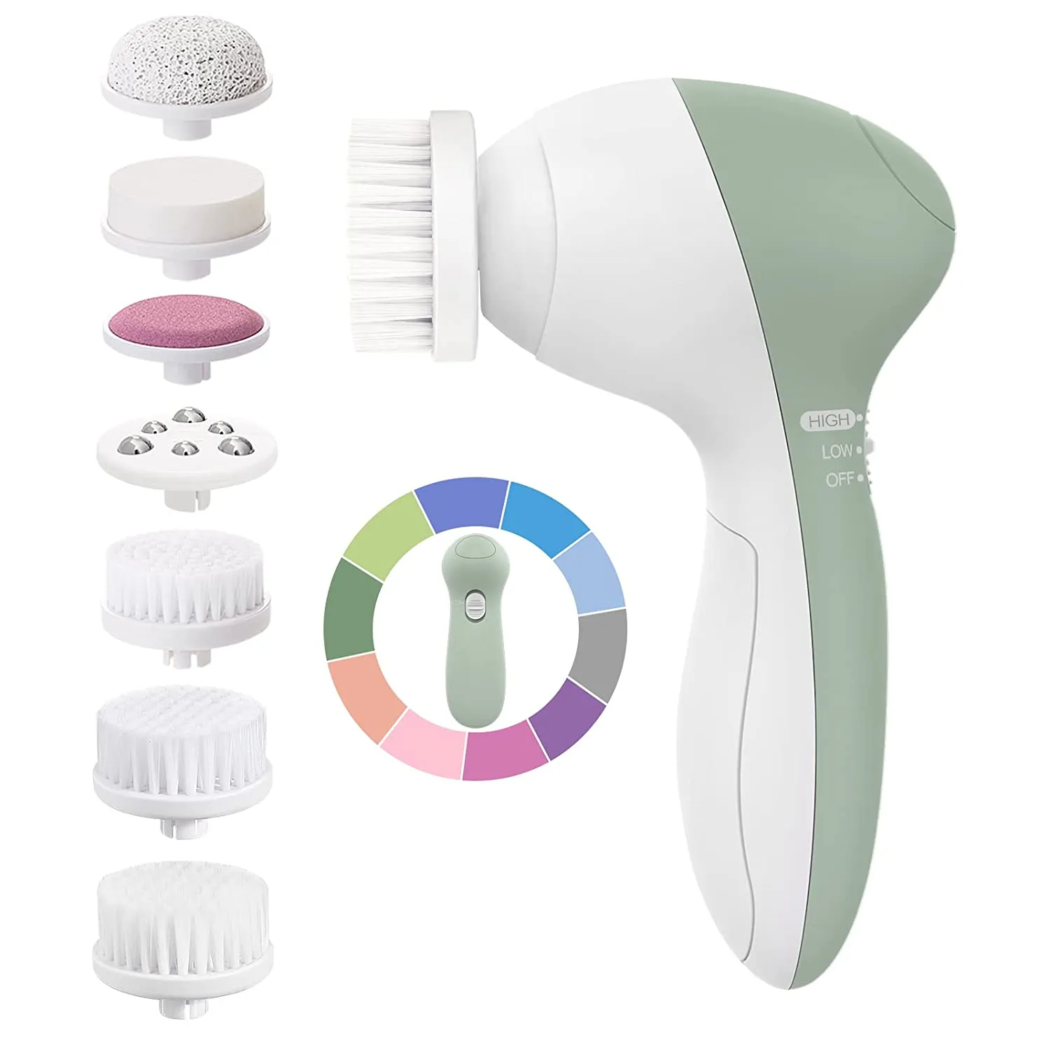 Facial Cleansing Brush Face Scrubber: Electric Exfoliating Spin Cleanser Device Waterproof Deep Cleaning Exfoliation Rotating Spa Machine - Electronic Acne Skin Washer Spinning System Set