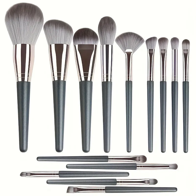 Glamorous Green 14pc Makeup Brush Collection