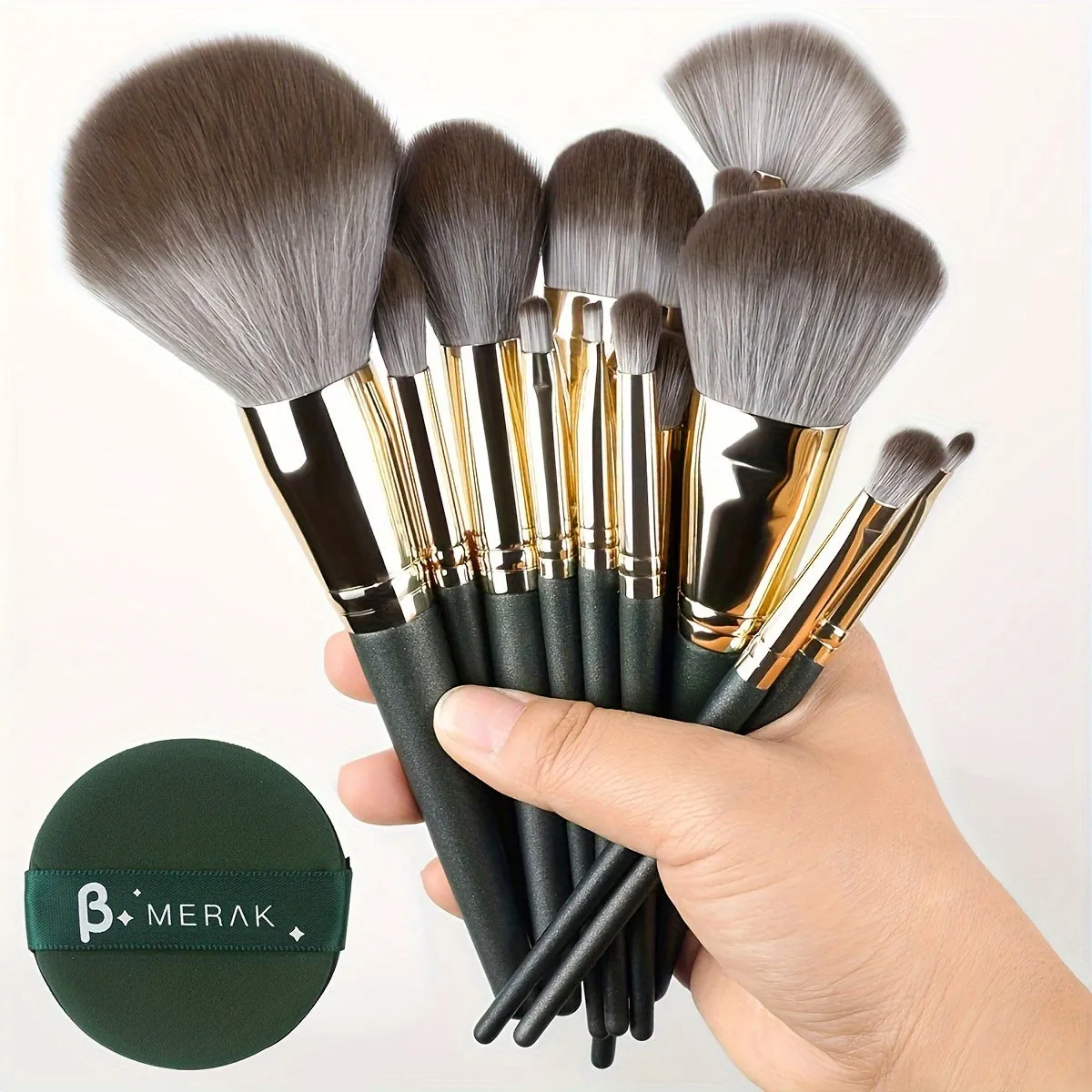 Glamorous Green 14pc Makeup Brush Collection