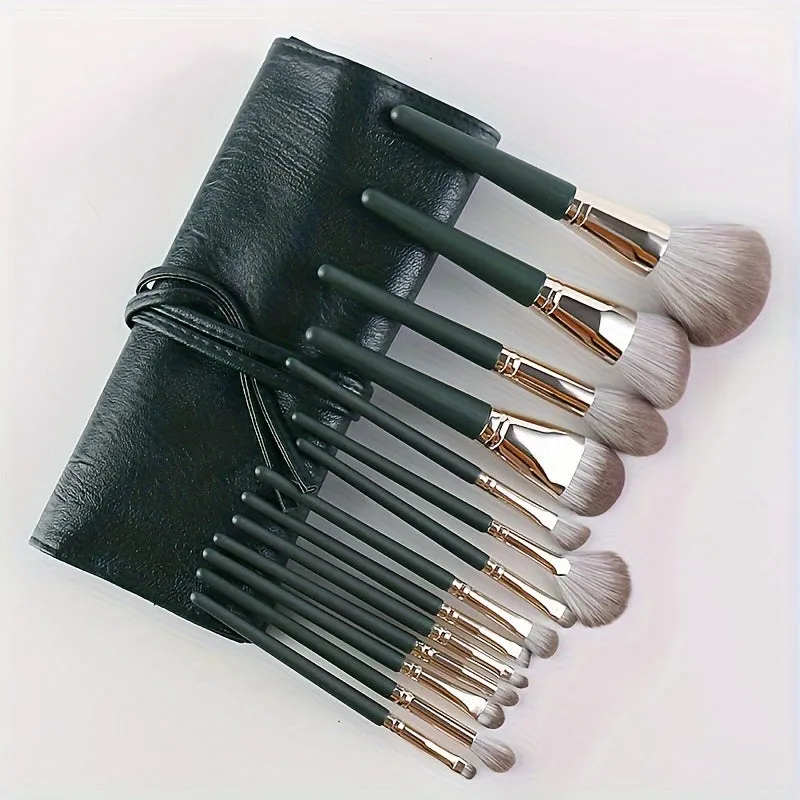Glamorous Green 14pc Makeup Brush Collection