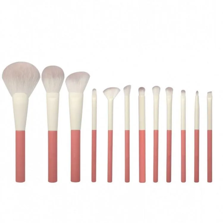 Glamorous Pink 12-Piece Makeup Brush Set for Flawless Beauty