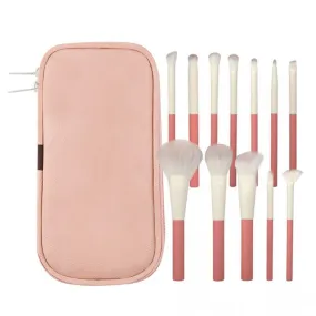 Glamorous Pink 12-Piece Makeup Brush Set for Flawless Beauty