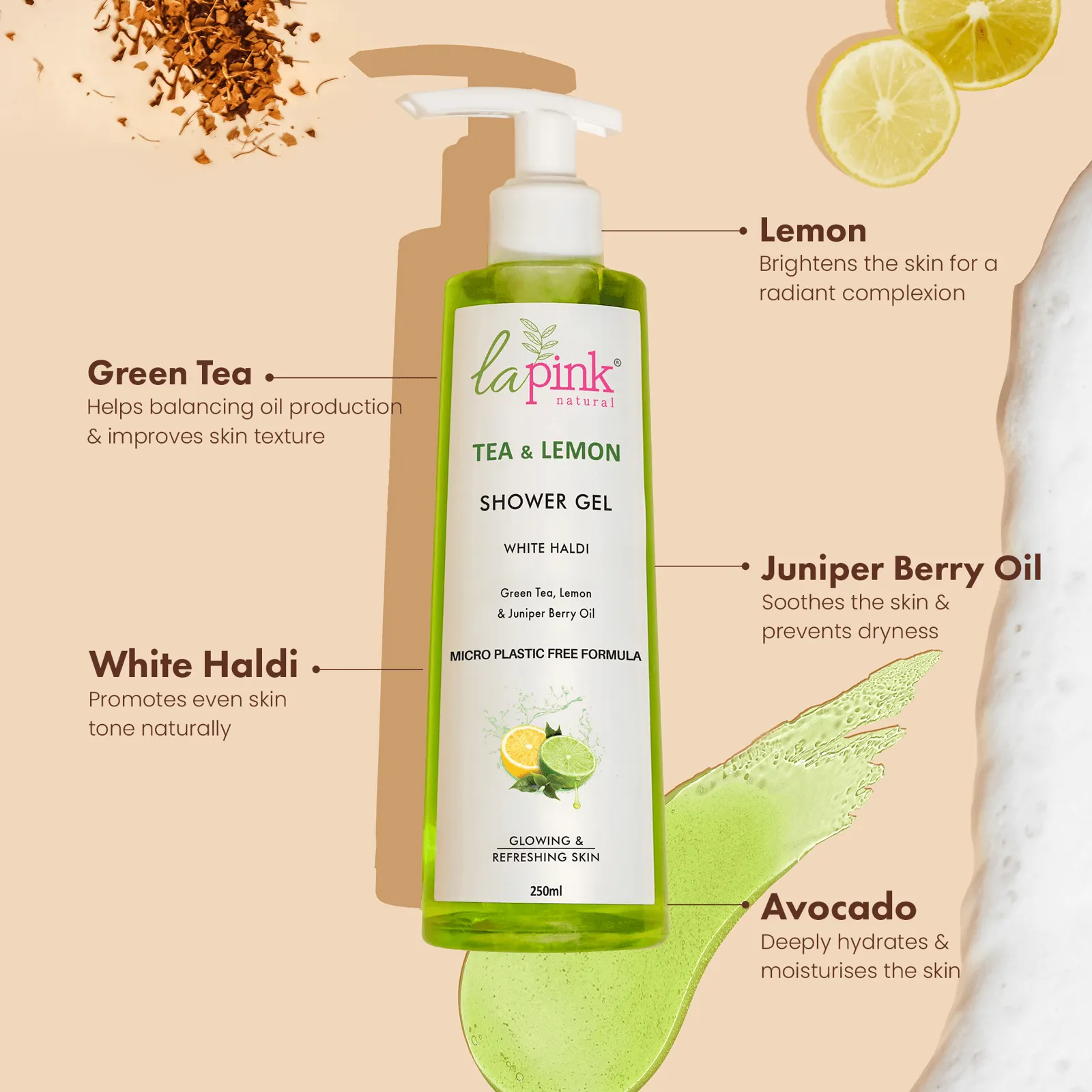Glowing & Refreshing Skin with La Pink Tea & Lemon Shower Gel