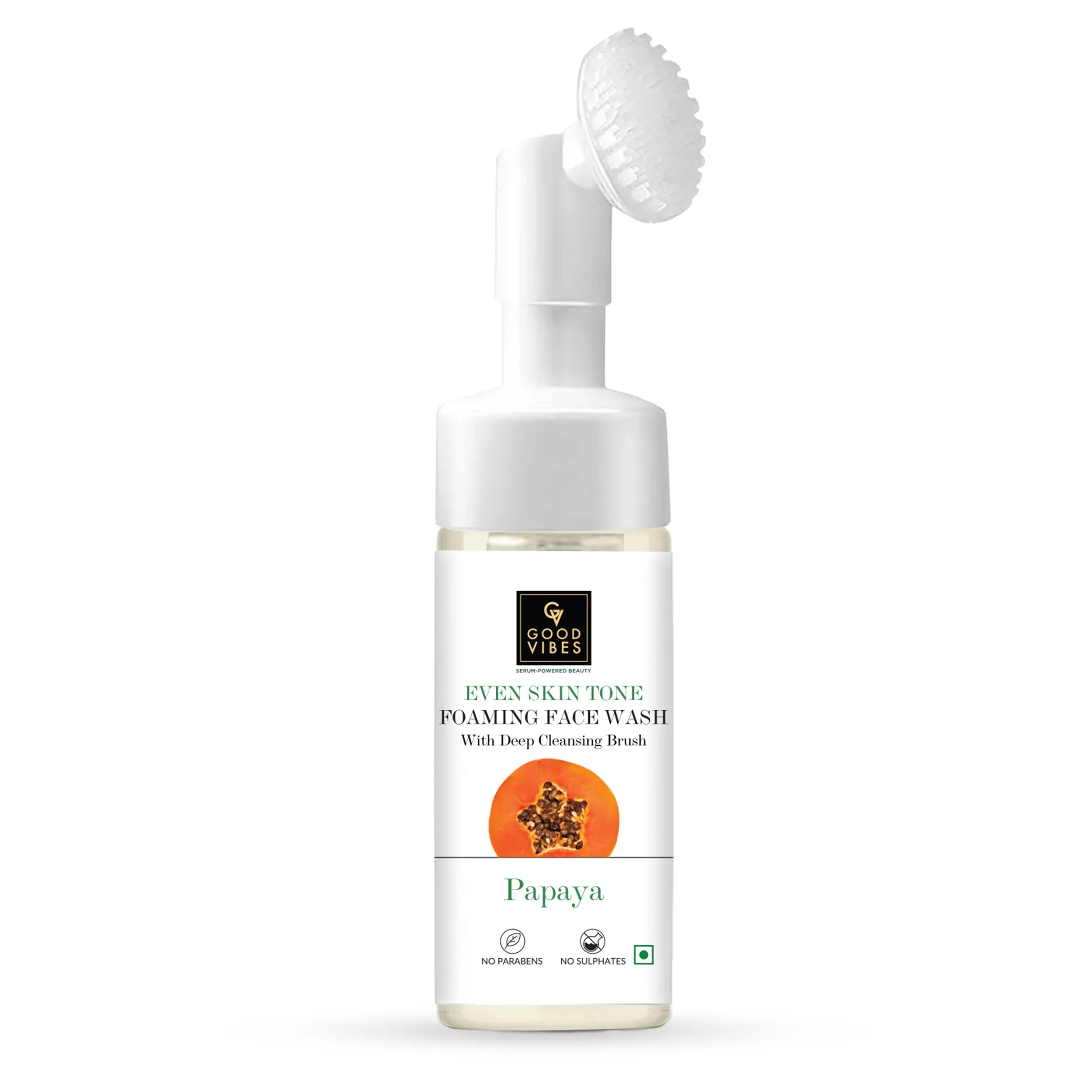 Good Vibes Even Skin Tone Papaya Foaming Face Wash |Brightening, Even Tone (150ml)