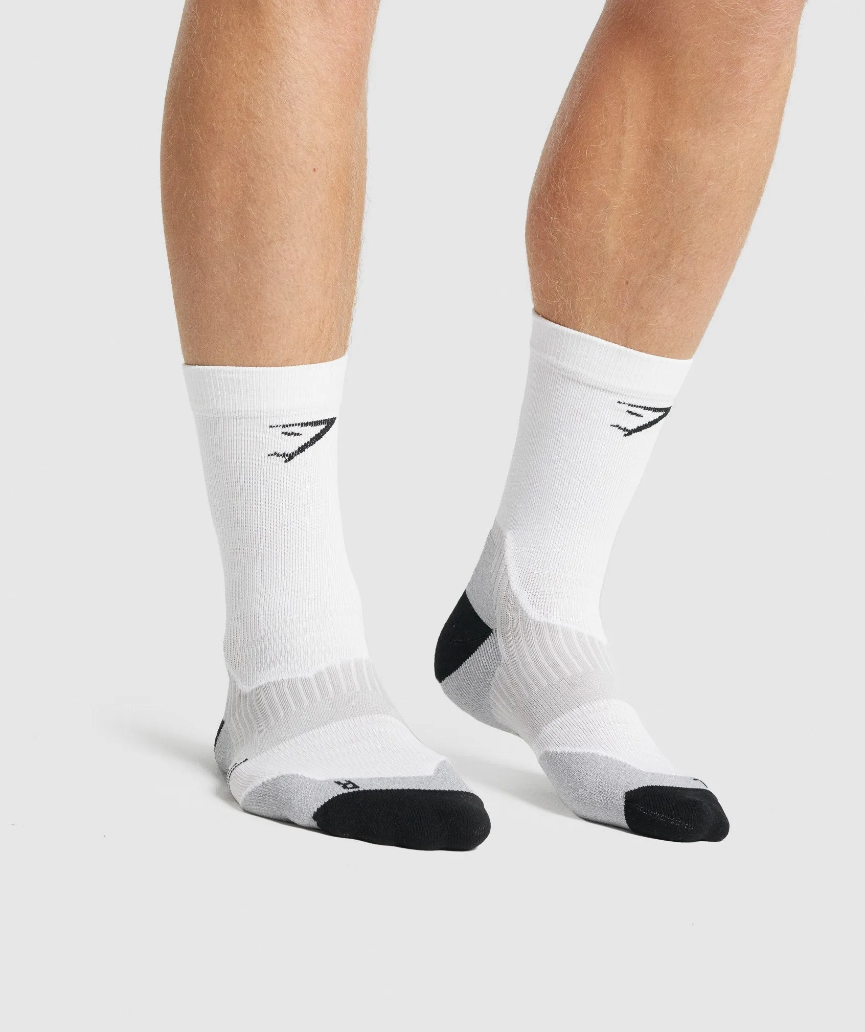 Gymshark Lightweight Running Crew Socks - White