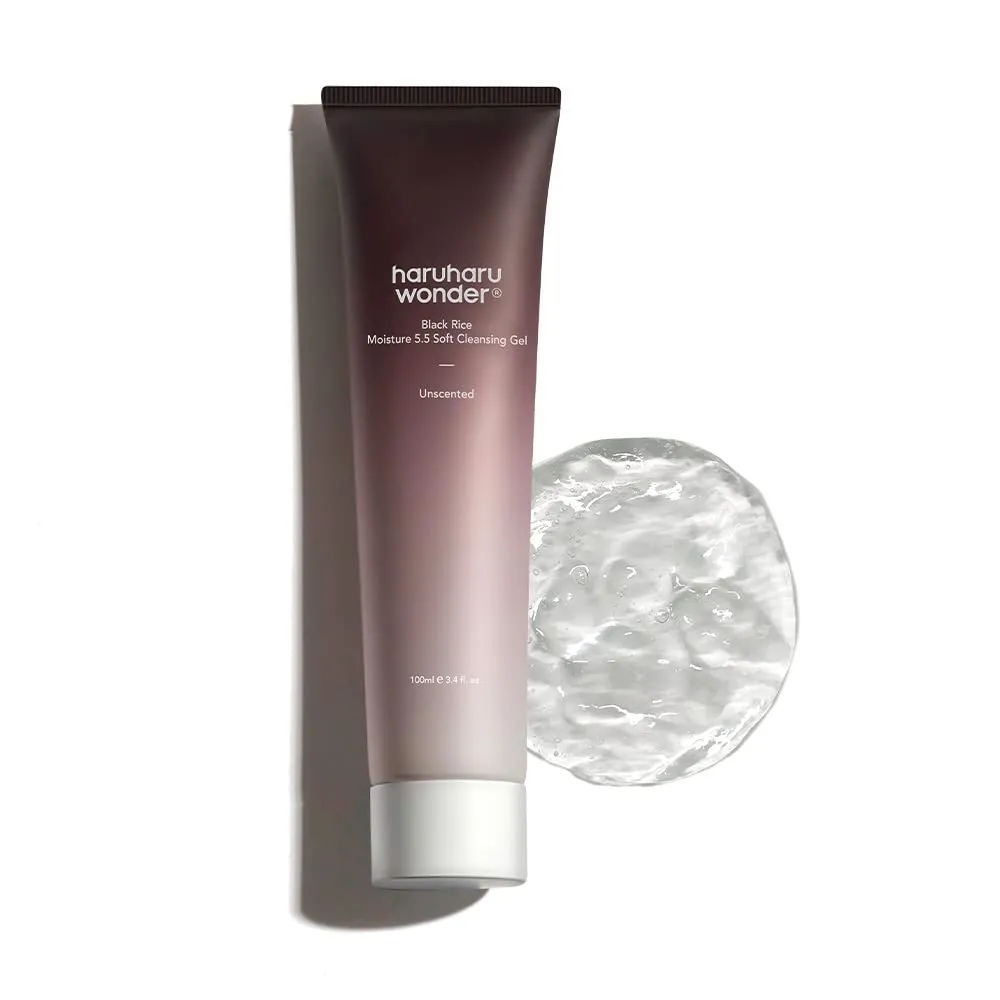 HARUHARU WONDER Black Rice Moisture 5.5 Soft Cleansing Gel غسول الرز الاسود الجل من هاروهارو