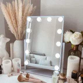 Khloe Mirror with 12 Hollywood LED lights