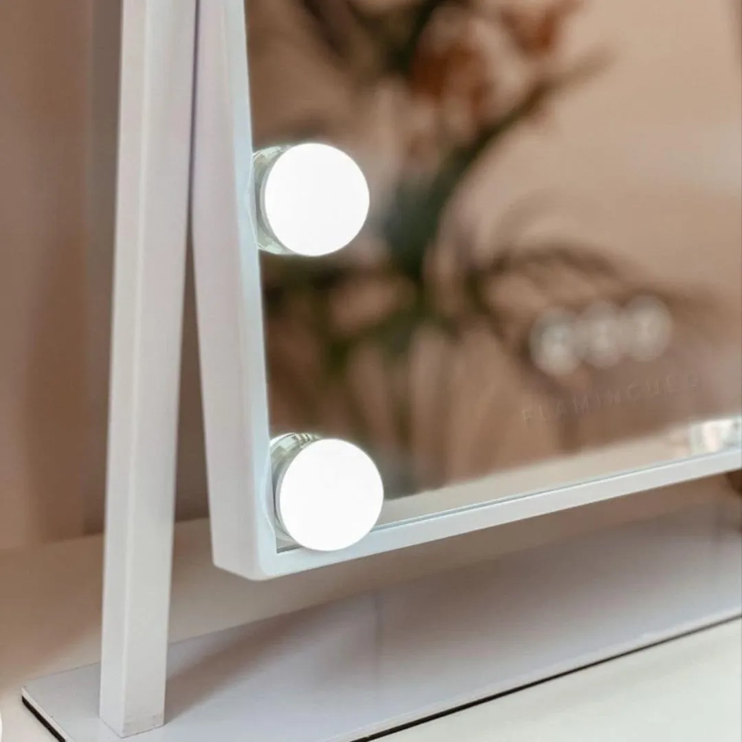 Khloe Mirror with 12 Hollywood LED lights