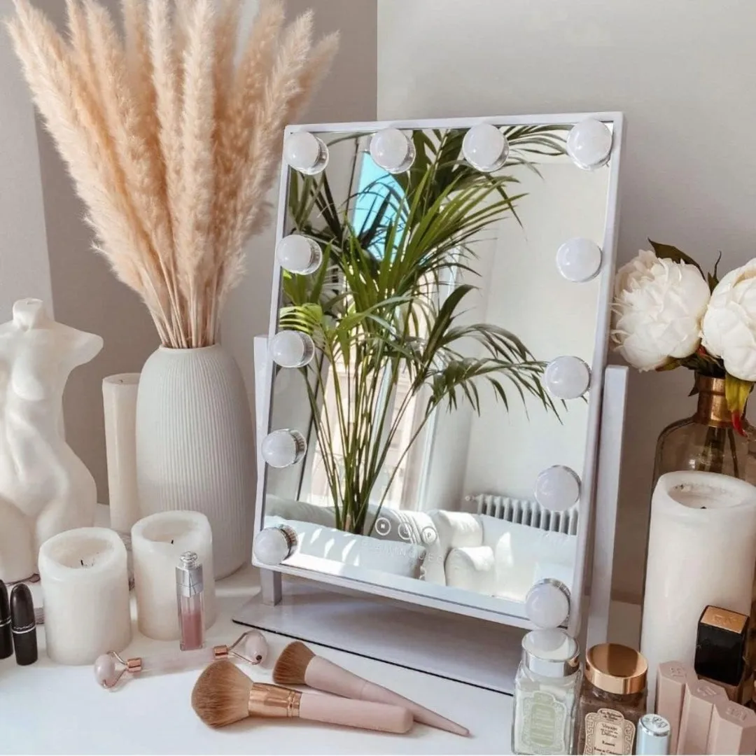 Khloe Mirror with 12 Hollywood LED lights