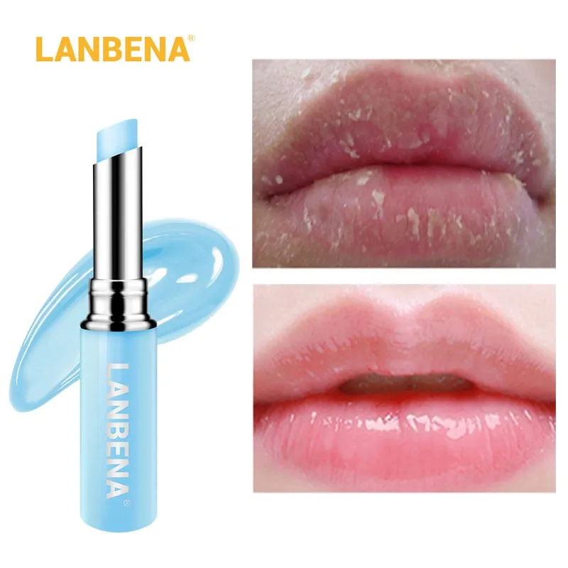 LANBENA Nourishing Lip Balm Hyaluronic Acid Moisturizing Reduces Fine Lines Relieves Dryness Repairs Damaged Lips