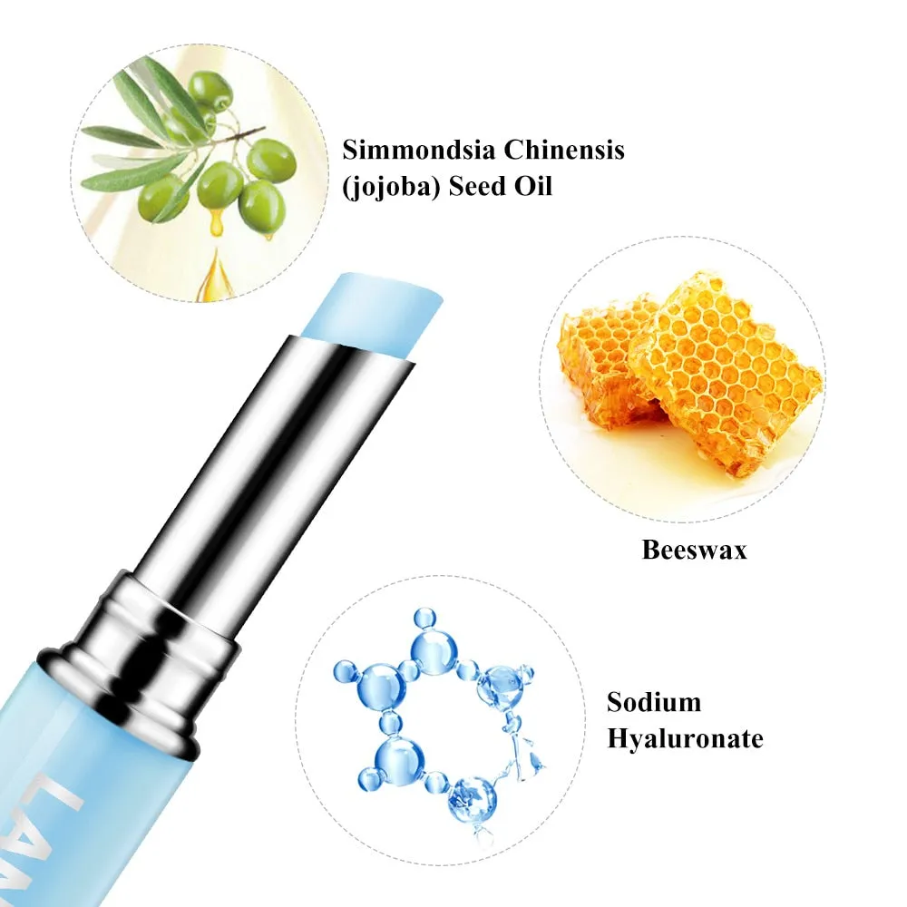LANBENA Nourishing Lip Balm Hyaluronic Acid Moisturizing Reduces Fine Lines Relieves Dryness Repairs Damaged Lips