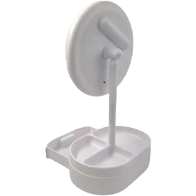 LED Lighted Adjustable Angle Removable Cosmetic Mirror - White