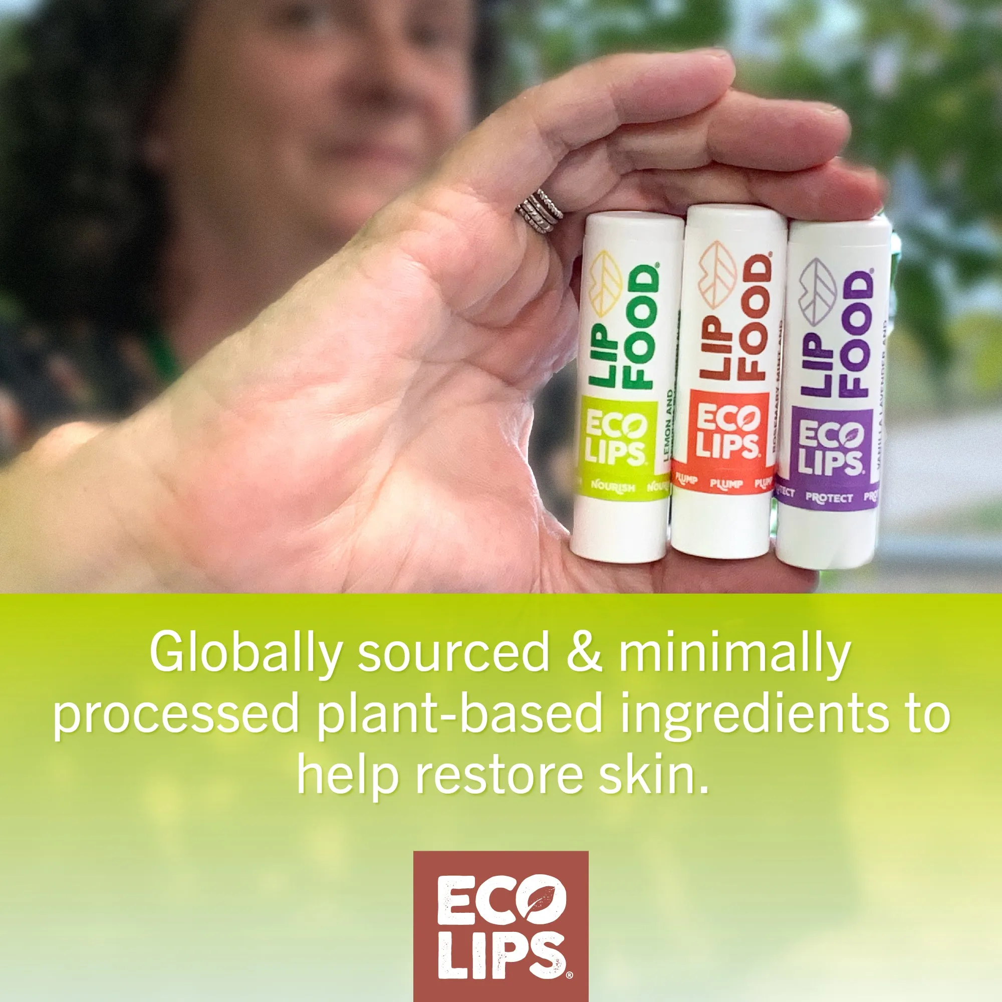LIP FOOD® Organic Lip Balm, 3 Pack Variety