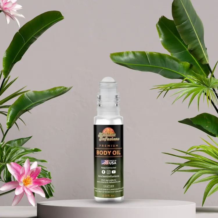 Luxury Black Coconut Inspired Roll-On Perfume Body Oil by Ancient Infusions – Uncut & Alcohol-Free for Women and Men