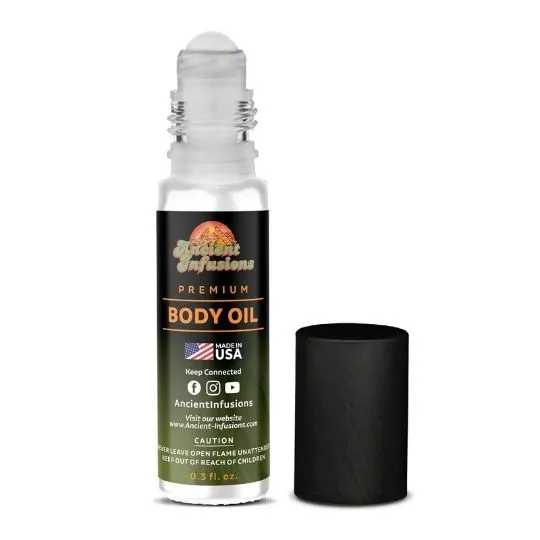 Luxury Black Coconut Inspired Roll-On Perfume Body Oil by Ancient Infusions – Uncut & Alcohol-Free for Women and Men
