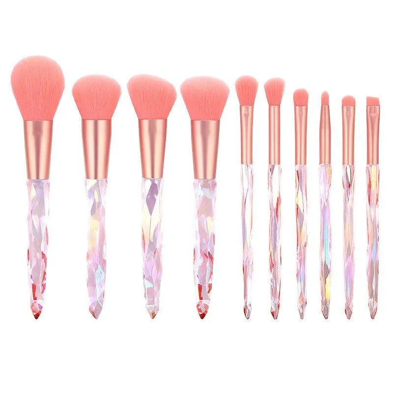 Luxury Rose Gold Makeup Brush Set - 10 Essential Tools