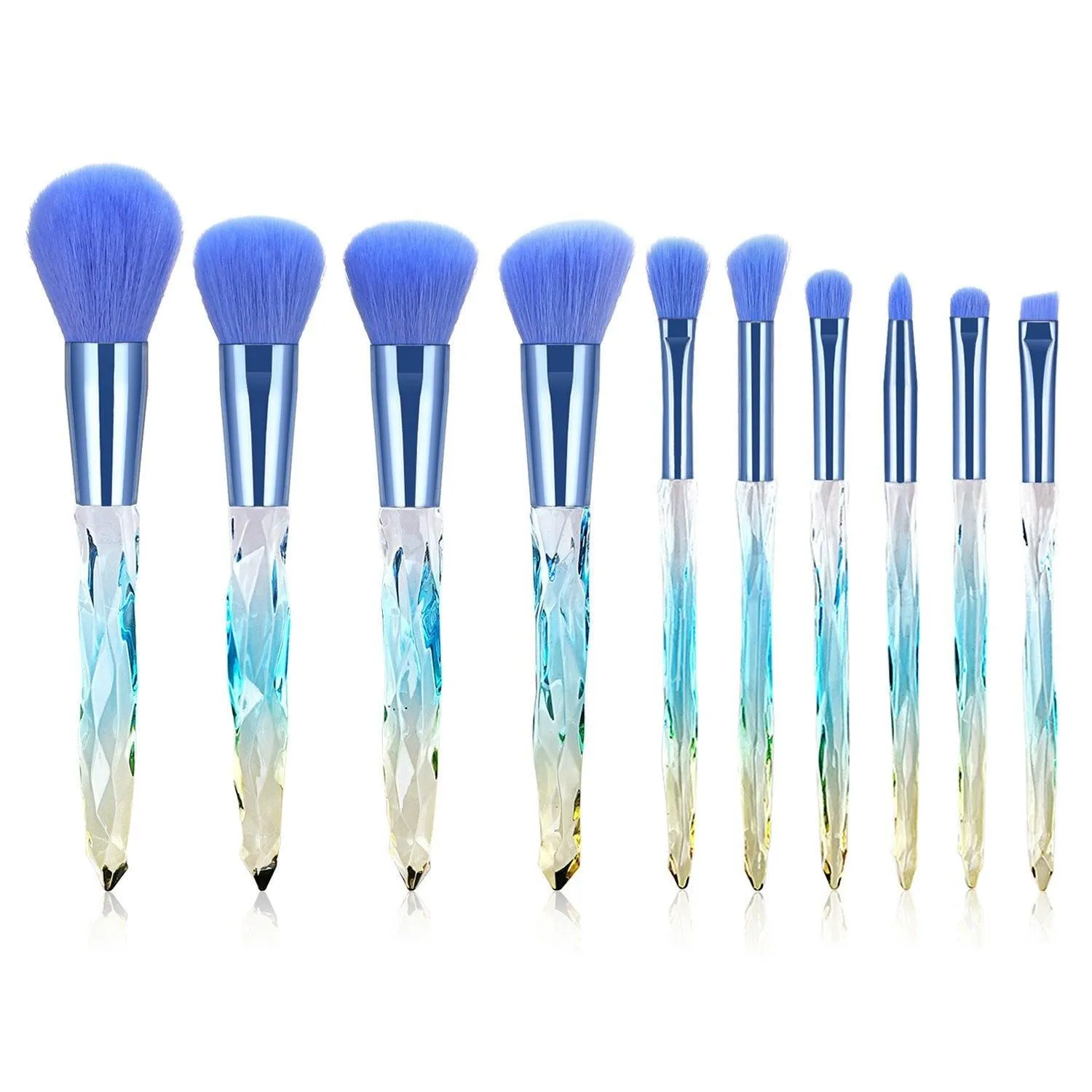 Luxury Rose Gold Makeup Brush Set - 10 Essential Tools