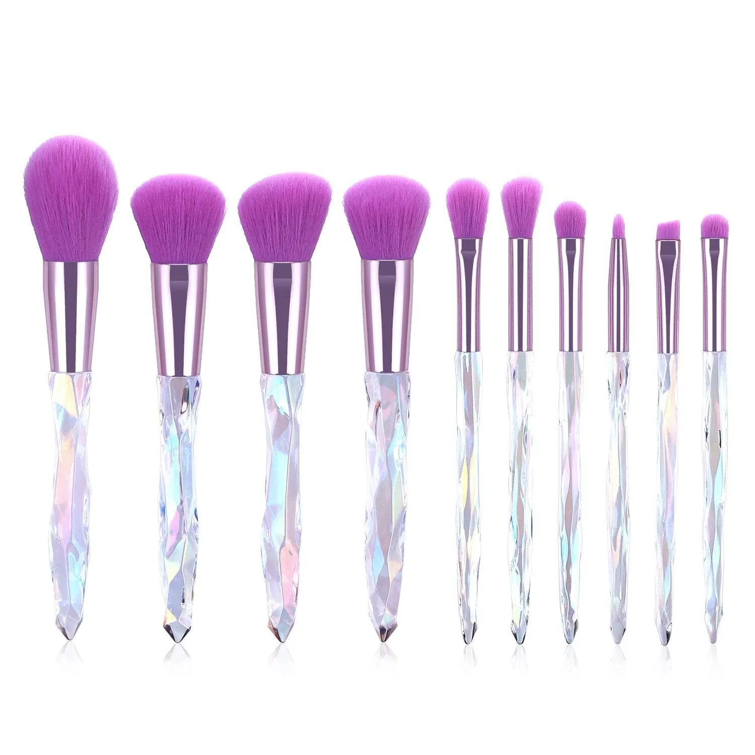 Luxury Rose Gold Makeup Brush Set - 10 Essential Tools