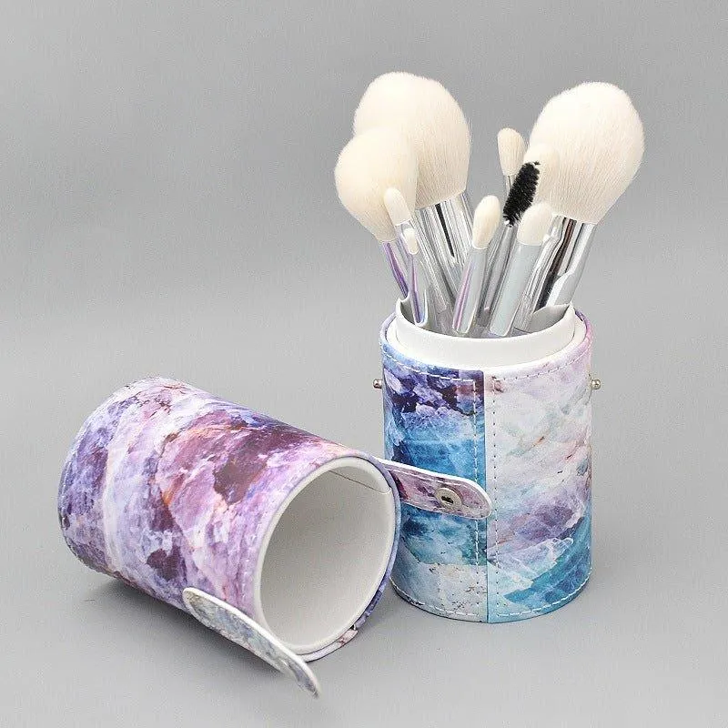 Luxury Rose Gold Makeup Brush Set - 10 Essential Tools