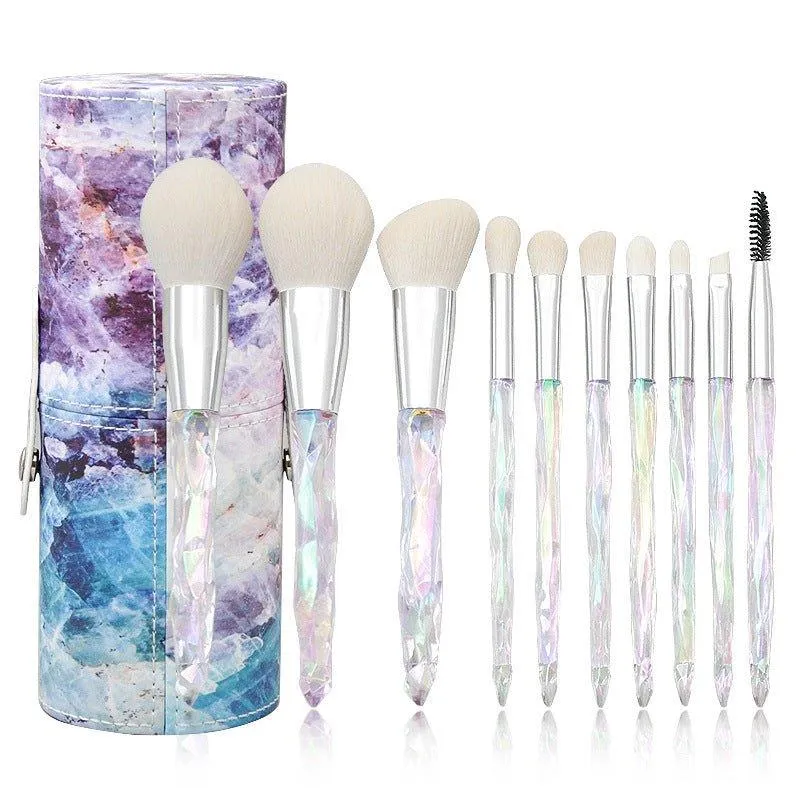 Luxury Rose Gold Makeup Brush Set - 10 Essential Tools