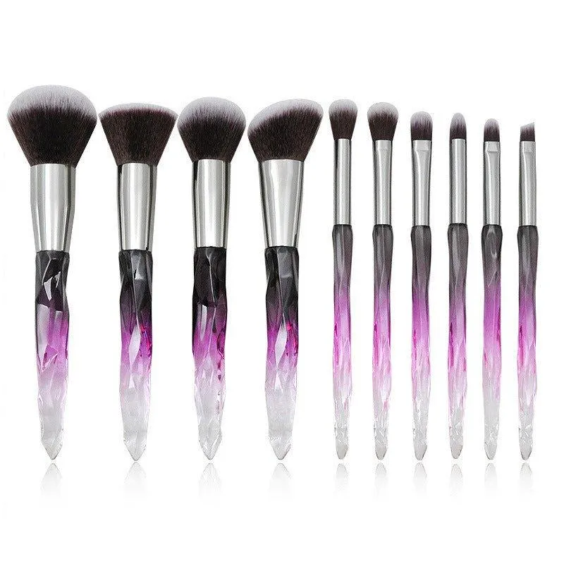 Luxury Rose Gold Makeup Brush Set - 10 Essential Tools