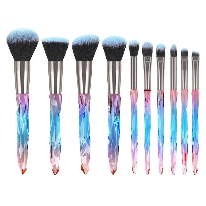Luxury Rose Gold Makeup Brush Set - 10 Essential Tools
