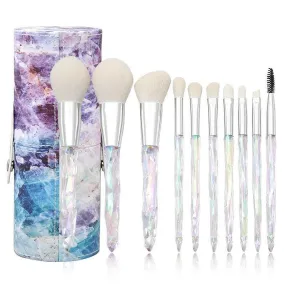 Luxury Rose Gold Makeup Brush Set - 10 Essential Tools
