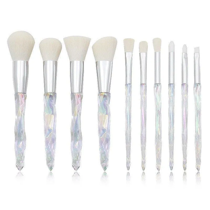 Luxury Rose Gold Makeup Brush Set - 10 Essential Tools