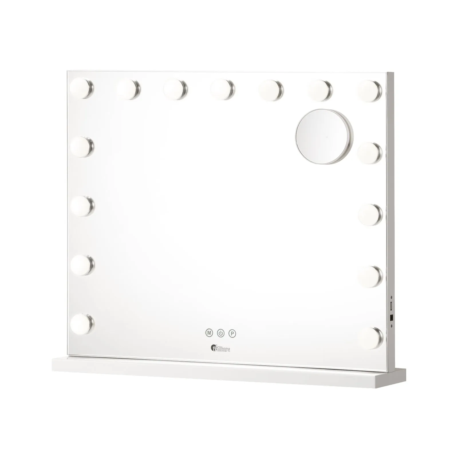 Oikiture Hollywood Makeup Mirrors Magnifying LED Light Standing Wall Mounted 58x
