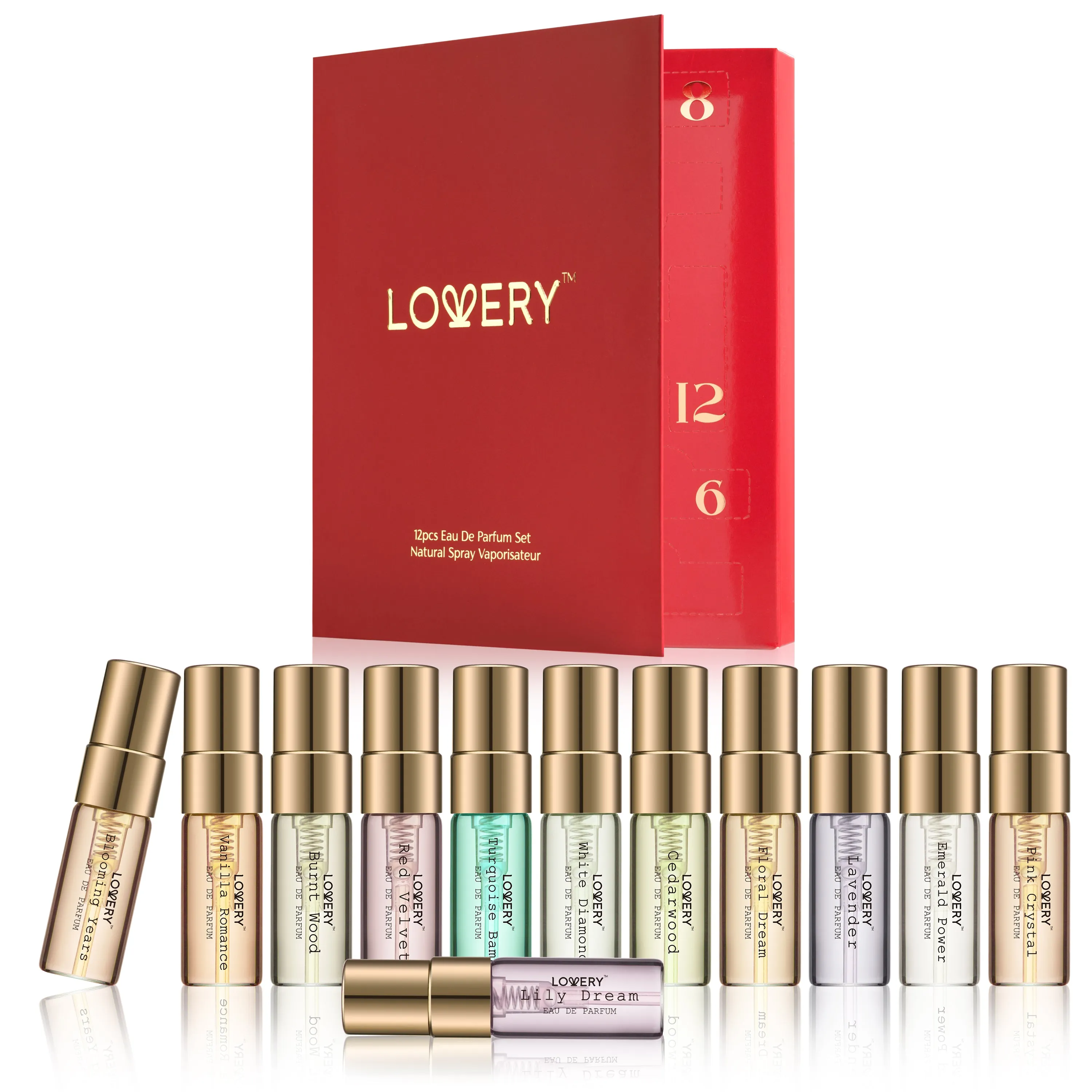 Perfume Gifts for Women 2024 - 12pc Perfume Fragrance Advent Calendar Set
