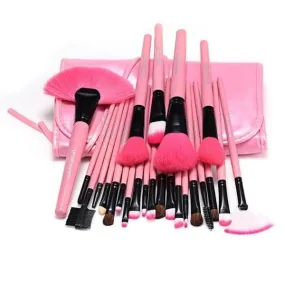 Pink Glory 24 Piece Makeup Brush Set