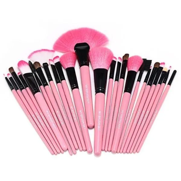 Pink Glory 24 Piece Makeup Brush Set