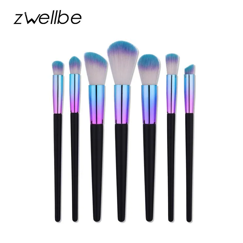 Rainbow Makeup Brushes - Professional Make Up Tools