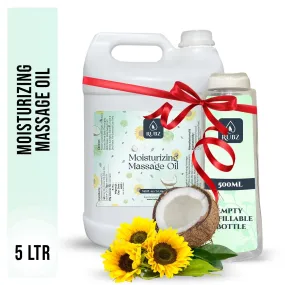 Rubz Premium Moisturizing Body Massage Oil | Relaxing, Soothing & Destressing Body Massage Oil for Women & Men | Best for Aromatherapy & Full Body Spa | 5 Litre