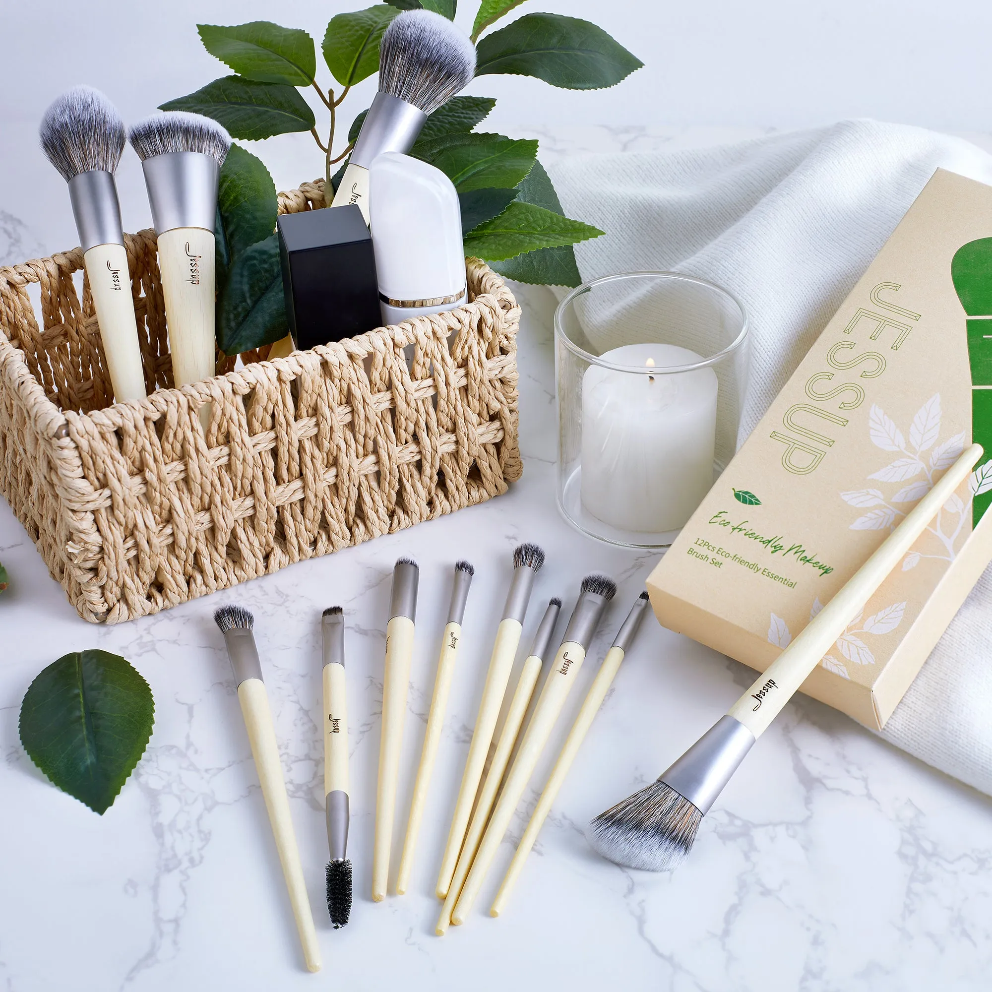 Sustainable and Eco-friendly Brush Set Low Waste 12Pcs T327